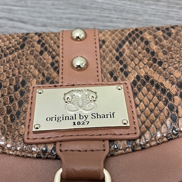 Original by Sharif 1827 Womens crossbody purse genuine leather snakeskin footed - Picture 3 of 10